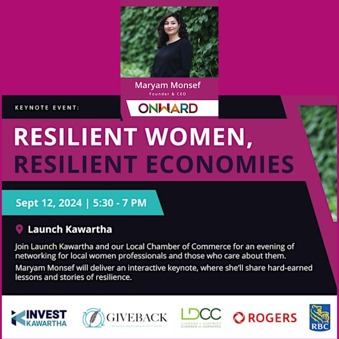 Resilient Women, Resilient Economies. The Lindsay &amp; District Chamber of Commerce is partnering with our friends at Invest Kawartha, RBC, Rogers and Giveback to present this inspiring event. Register today at: lnkd.in/eHrK2Kc9