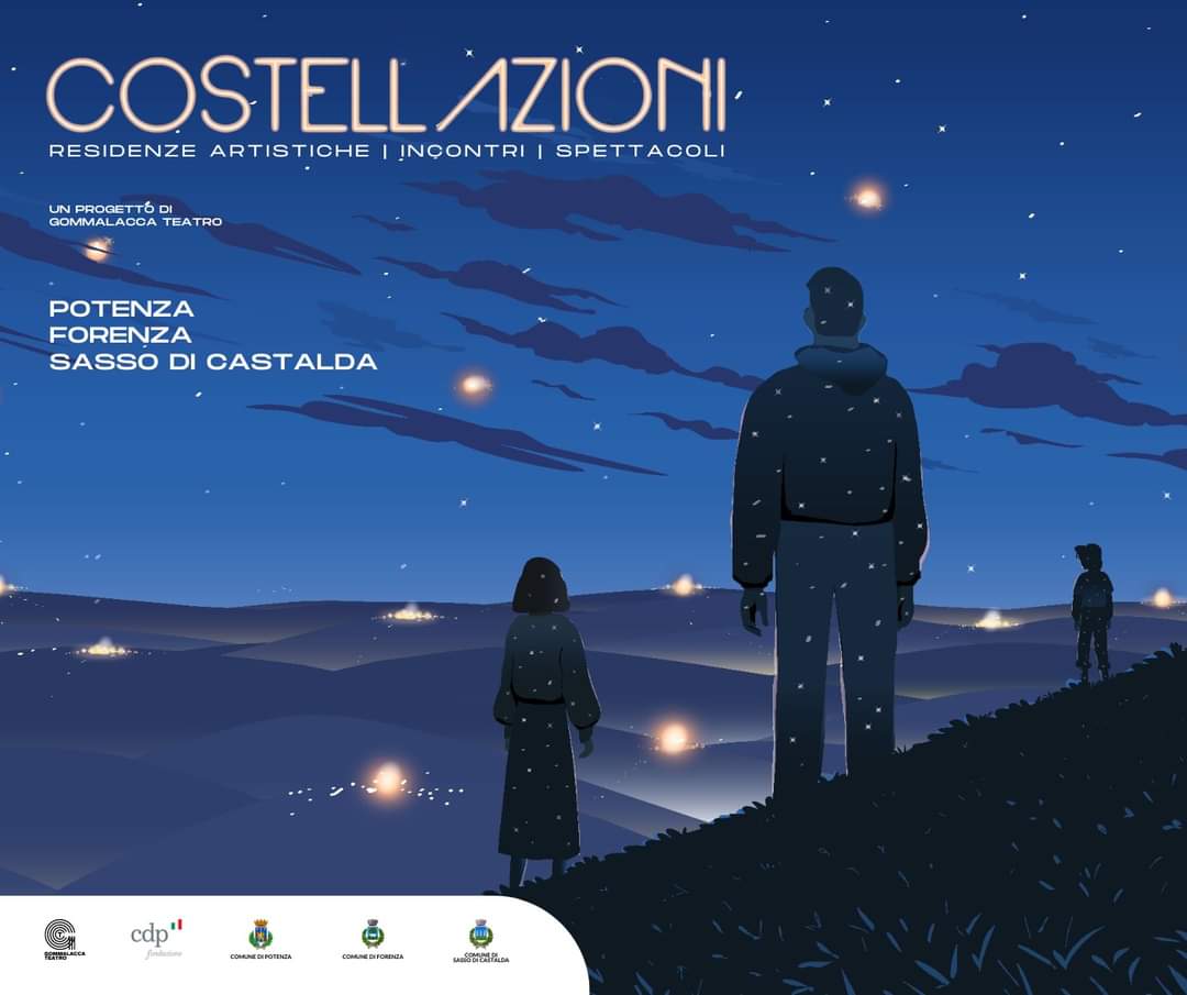 COSTELLAZIONI è il nuovo progetto di #GommalaccaTeatro, selezionato da Fondazione CDP per il bando “Ecosistemi culturali”.

Previsti spazi artistici con spettacoli, performance, attività ludiche e formative e la partecipazione delle comunità locali.

<a href="/GruppoCDP/">Cassa Depositi e Prestiti</a>