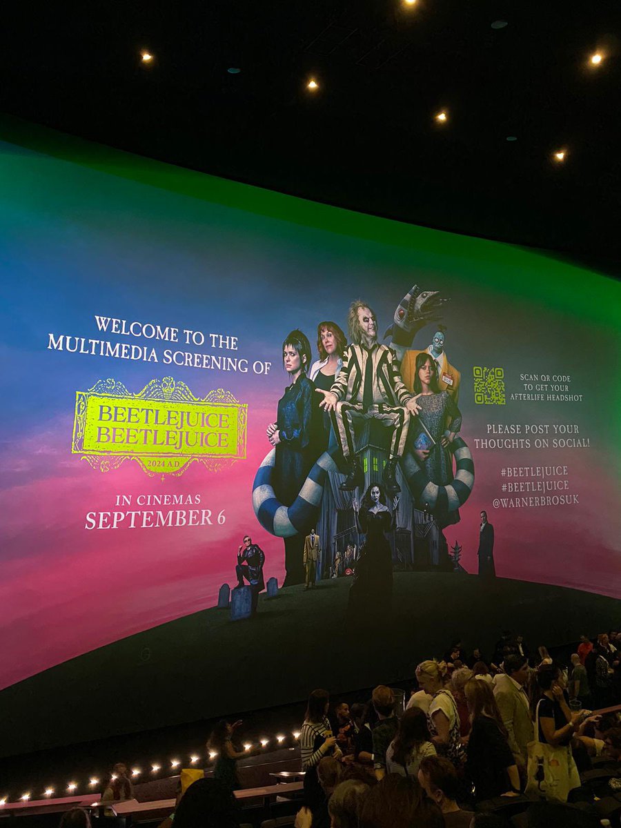 SmallTimeCritic's tweet image. Thank you @WarnerBrosUK for inviting me and the guys to #BeetlejuiceBeetlejuice our review is coming soon!!!

@Beetlejuice