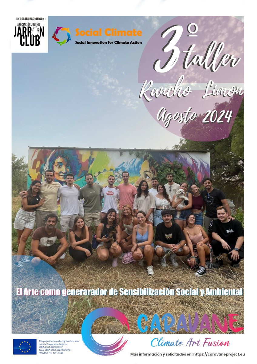 El pasado fin de semana celebramos el 3º taller presencial de <a href="/CaravaneProject/">CARAVANE PROJECT EU</a>. Junto a la asociación Jarrón Club desarrollamos una actividad para aprender como el arte puede generar sensibilización social y ambiental
#CARAVANEproject #CreativeEurope #ArtForChange #EUpartnerships