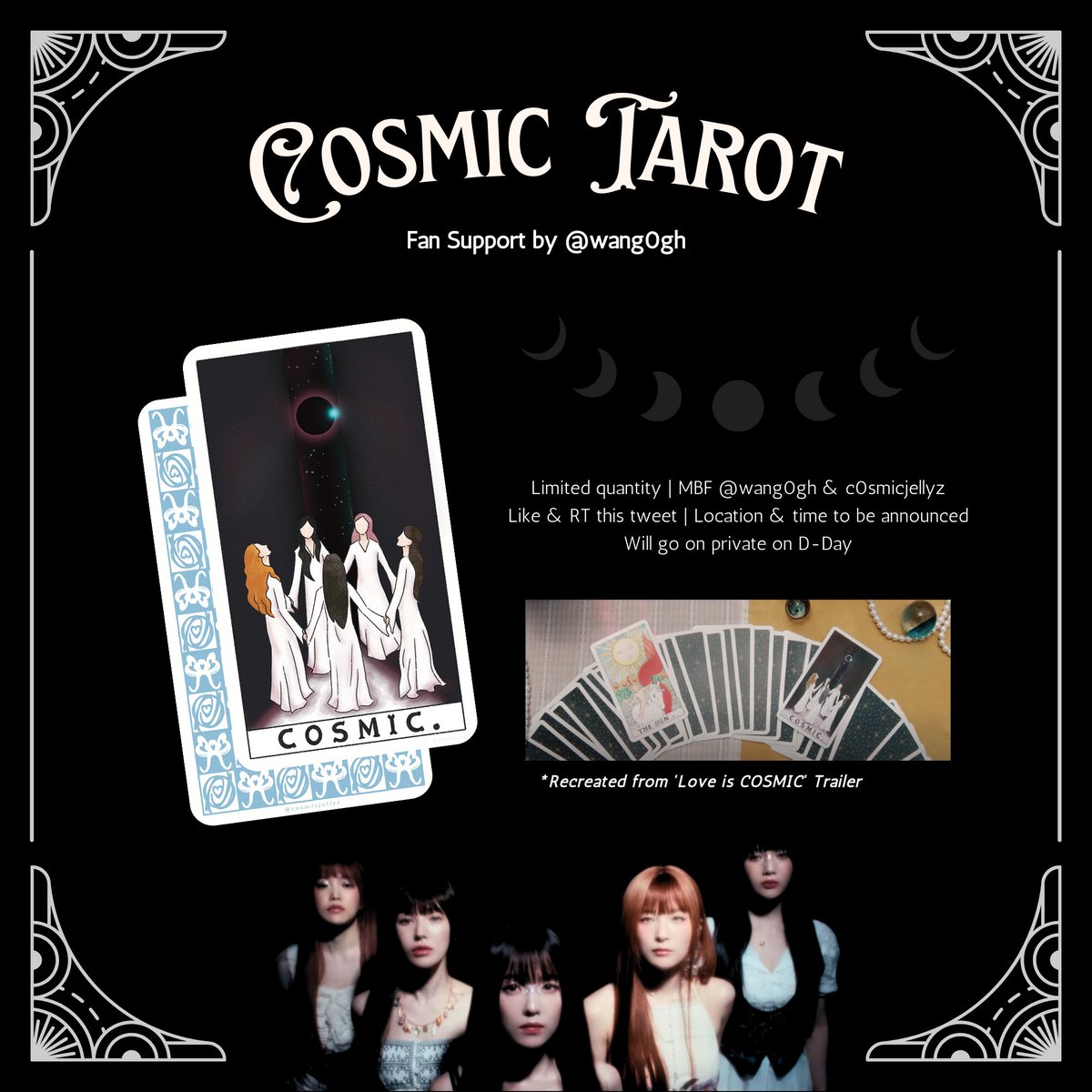 2024 Red Velvet FANCON TOUR
Happiness: My Dear, Reveluv in Manila

fan support by <a href="/wang0gh/">lee 🍉🩵</a> / @cosmicjellyz
COSMIC TAROT cards🔮

✧ limited qty 1:1
✧ TBA time &amp; loc
✧ priv on d-day
✧ mechanics on pubmat :) 

#irene #seulgi #wendy #joy #yeri 🎀