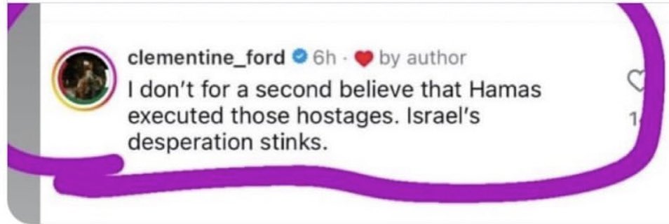 This really is beautiful and I thank dear Clementine for posting it. It is the most eloquent and succinct exposition of the anti-Israel movement I’ve ever seen. Hamas executed six hostages point blank as IDF was closing in. Israel did it. Why would they execute the people they’re