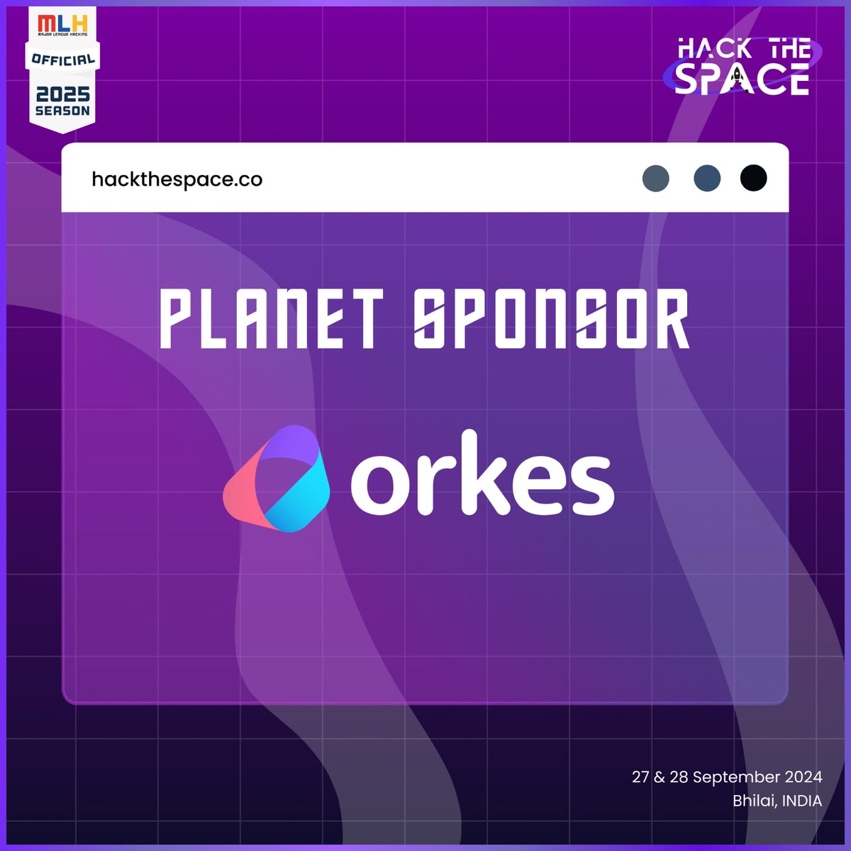 HackTheSpace_'s tweet photo. Beyond excited to welcome our Planet Sponsor @orkesio! 🤩

Their cosmic support is powering us to elevate the hacking experience and explore new frontiers of innovation! 🚀

Hackers, gear up—we're aiming high this season! ✨

#orkes #sponser #hackthespace2 #hackathon2024 #mlh https://t.co/BBr8zwQANo