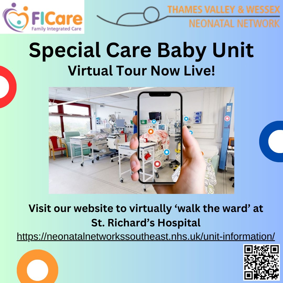 The Care Coordinator team are excited to work with
<a href="/UHSussex/">University Hospitals Sussex</a> to launch St. Richard's hospital SCBU 3D tour. Families can now explore the SCBU and access useful information on a digital device. Visit neonatalnetworkssoutheast.nhs.uk to 'walk the ward' and gain valuable information.