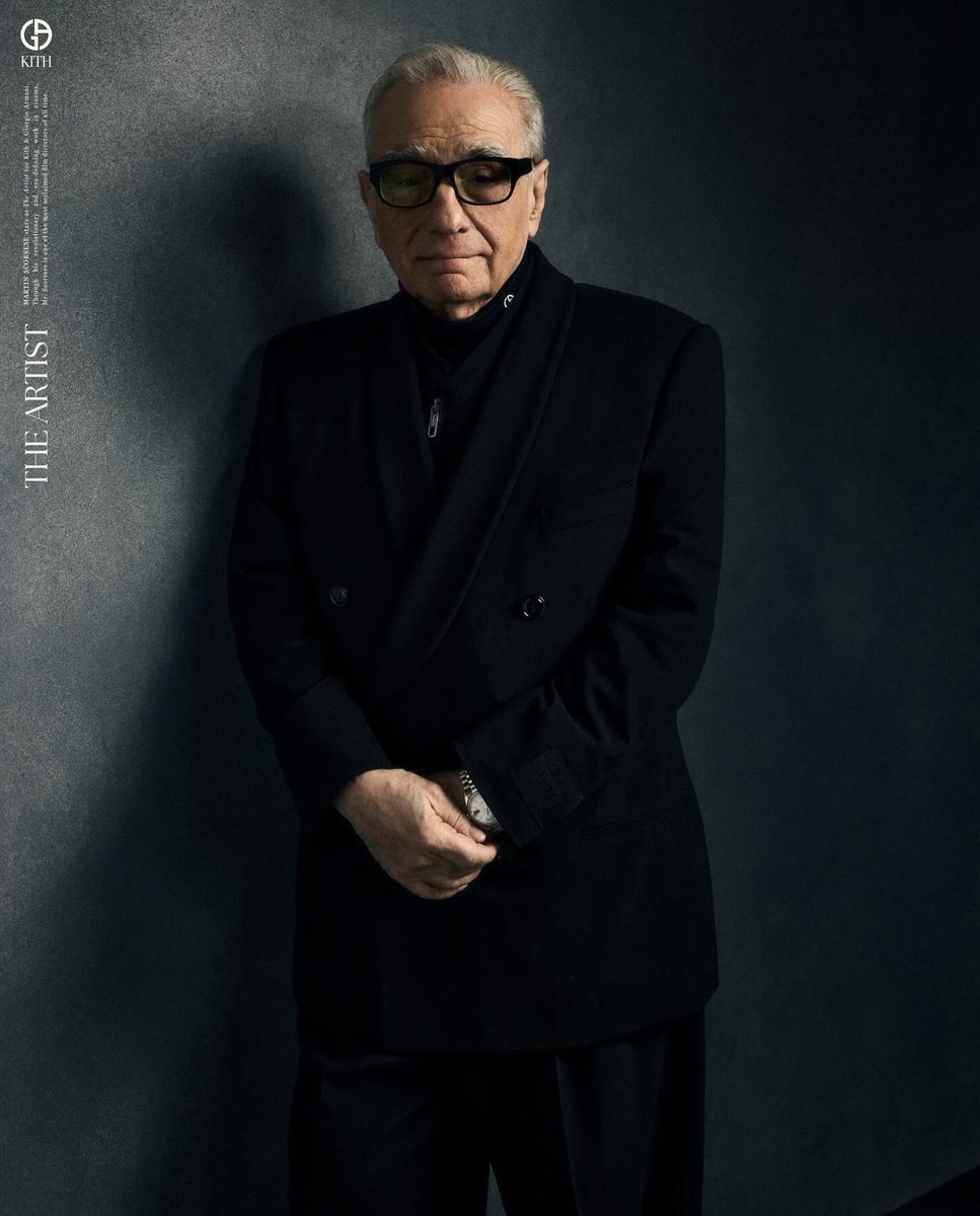 StreetFashion01's tweet photo. Martin Scorsese for Kith x Armani (2024) https://t.co/Ira10n3PTv
