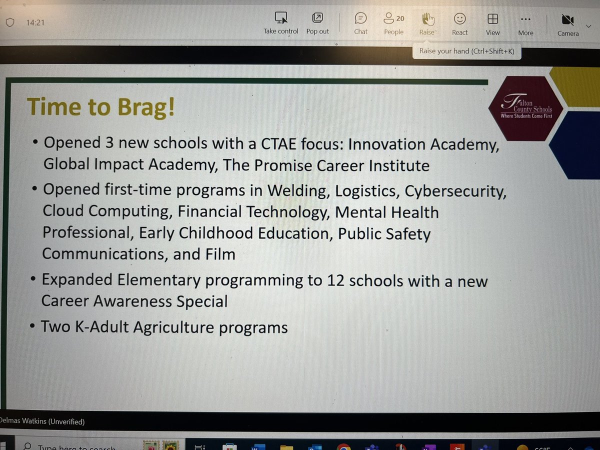 Rebecca Williams (@rebeccaswms) on Twitter photo Well done <a href="/DustinDavisCTE/">Dustin Davis-Austin</a>! Your presentation this morning was 🔥! Proud of <a href="/FCSCTAE/">Fulton County Schools CTAE</a> and the positive impact on our students and communities! 🙌 <a href="/FultonCoSchools/">FultonCountySchools</a> <a href="/BFGaskins/">Brannon F. Gaskins</a> <a href="/ShannonNKersey/">Shannon Kersey, PhD</a> @CJ_FCS_COS Well done <a href="/DustinDavisCTE/">Dustin Davis-Austin</a>! Your presentation this morning was 🔥! Proud of <a href="/FCSCTAE/">Fulton County Schools CTAE</a> and the positive impact on our students and communities! 🙌 <a href="/FultonCoSchools/">FultonCountySchools</a> <a href="/BFGaskins/">Brannon F. Gaskins</a> <a href="/ShannonNKersey/">Shannon Kersey, PhD</a> @CJ_FCS_COS