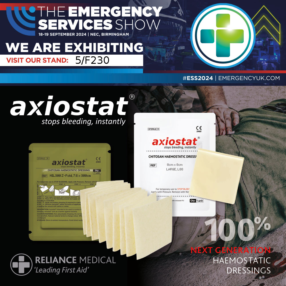 Axiostat® - 100% chitosan

Axiostat is a next generation haemostatic dressing.  Discover our full range of Trauma Products at The Emergency Services Show.

#ESS2024 #savealife #stopbleeding #prehospitalcare #trauma #emergencyservices #helpsavelives #Battlefield