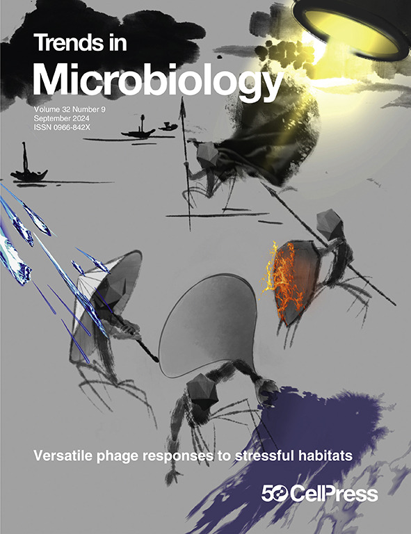 The September issue is live!

Cover depicting #phage responses to diverse environmental stressors. 

Articles on evolution in superabundant microbes, engineering agricultural #soil #microbiomes, modelling Shigella infection, cancer-associated SNPs &amp; more!

cell.com/issue/S0966-84…