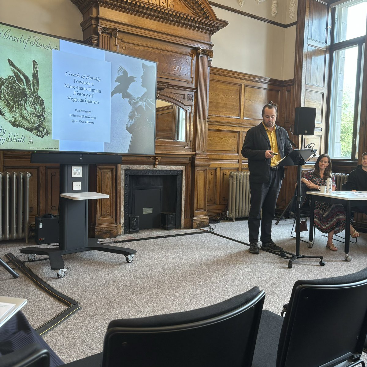 I’m pleased I could make it to at least some of <a href="/TheVeganSociety/">The Vegan Society</a>’s 2024 Research Day. Below is <a href="/LboroIRPH/">Lboro International Relations, Politics & History</a>’s <a href="/DanOwainBreeze/">Daniel Breeze</a> presenting a fascinating paper on a ‘prehistory’ of veganism.