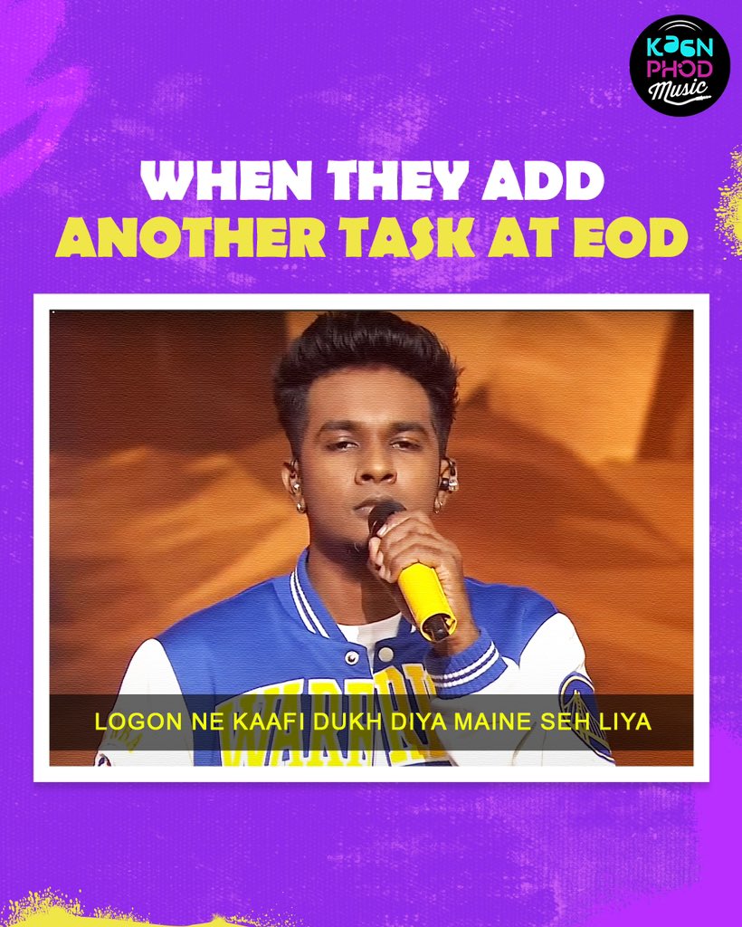 KaanPhodMusic's tweet image. Pookie nahi dukhie ban gaye hai 😭

Like and Subscribe to KaanPhod Music’s YouTube channel to listen to the full song. 

#KaanPhodMusic #MusicKaMadhouse #Hustle03 #HustleShunyaTeen #SquadBoss #HustleKeSquadBosses #Playlist #Song #Music #Artist