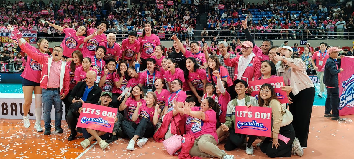 The Creamline Cool Smashers are your #PVL2024 Reinforced Conference champions! | via <a href="/kennedyzcaacbay/">Kennedy Caacbay</a>