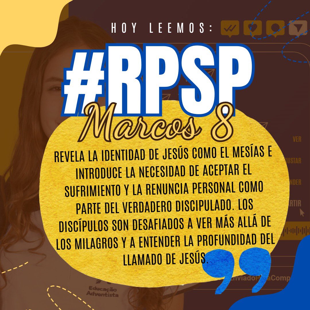 PrManuelRuiz's tweet photo. 💧Gota Refrescante de hoy! Marcos 8 | #RPSP #Marcos8 @EducacionUPN https://t.co/4hAgH0aVss