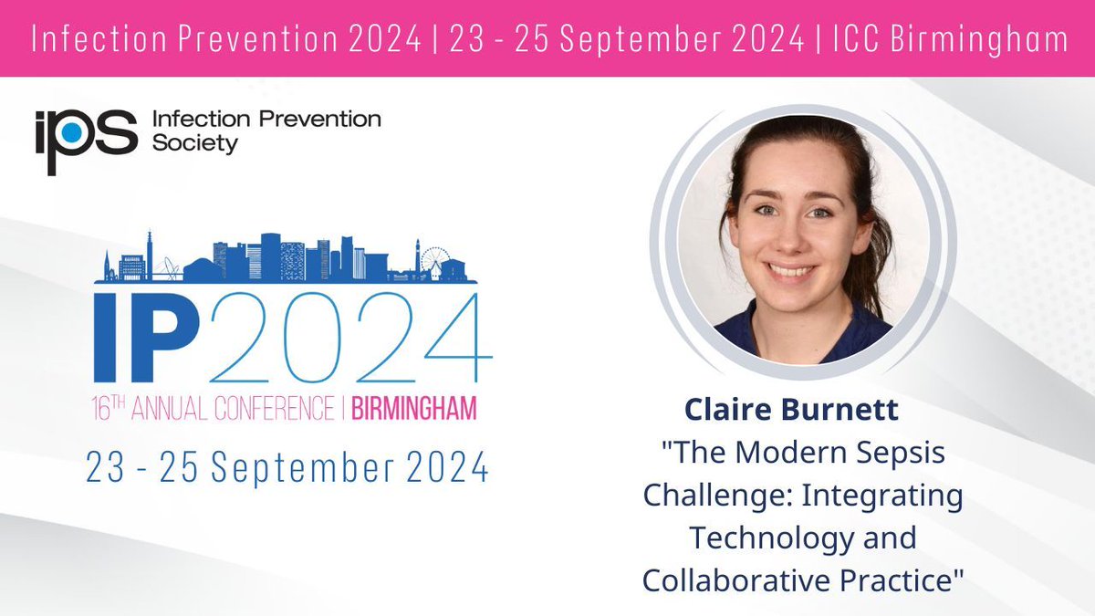 IPS (@ips_infection) on Twitter photo #IP2024Conf Programme highlight!
🎙️ Claire Burnett <a href="/CEBurnett/">Claire Burnett</a> "The Modern #Sepsis Challenge: Integrating Technology and Collaborative Practice"
👉 View the programme buff.ly/3P2Fm1L
#InfectionPrevention #IPSEvents #IP2024Conf Programme highlight!
🎙️ Claire Burnett <a href="/CEBurnett/">Claire Burnett</a> "The Modern #Sepsis Challenge: Integrating Technology and Collaborative Practice"
👉 View the programme buff.ly/3P2Fm1L
#InfectionPrevention #IPSEvents