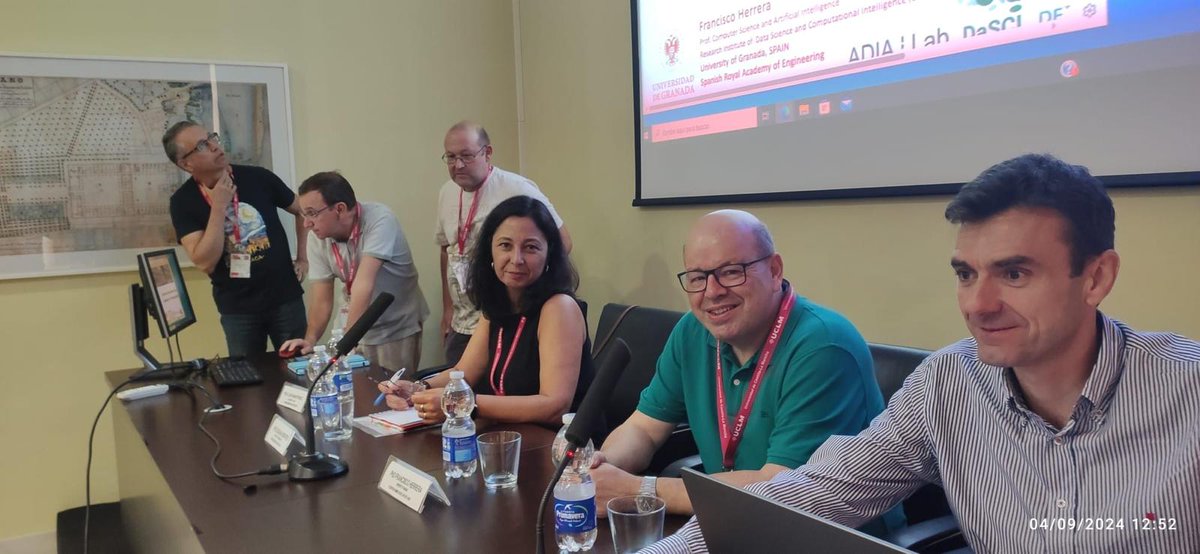sfla2024oreto's tweet image. The first roundtable of #SFLA2024 addresses the role of #fuzzy_logic in generative #AI. Thanks to the amazing speakers whose ideas have allowed our students to have a broad view of the potentialities of #fuzzy_systems in this new era @fherreraUGR, @lumalo1970