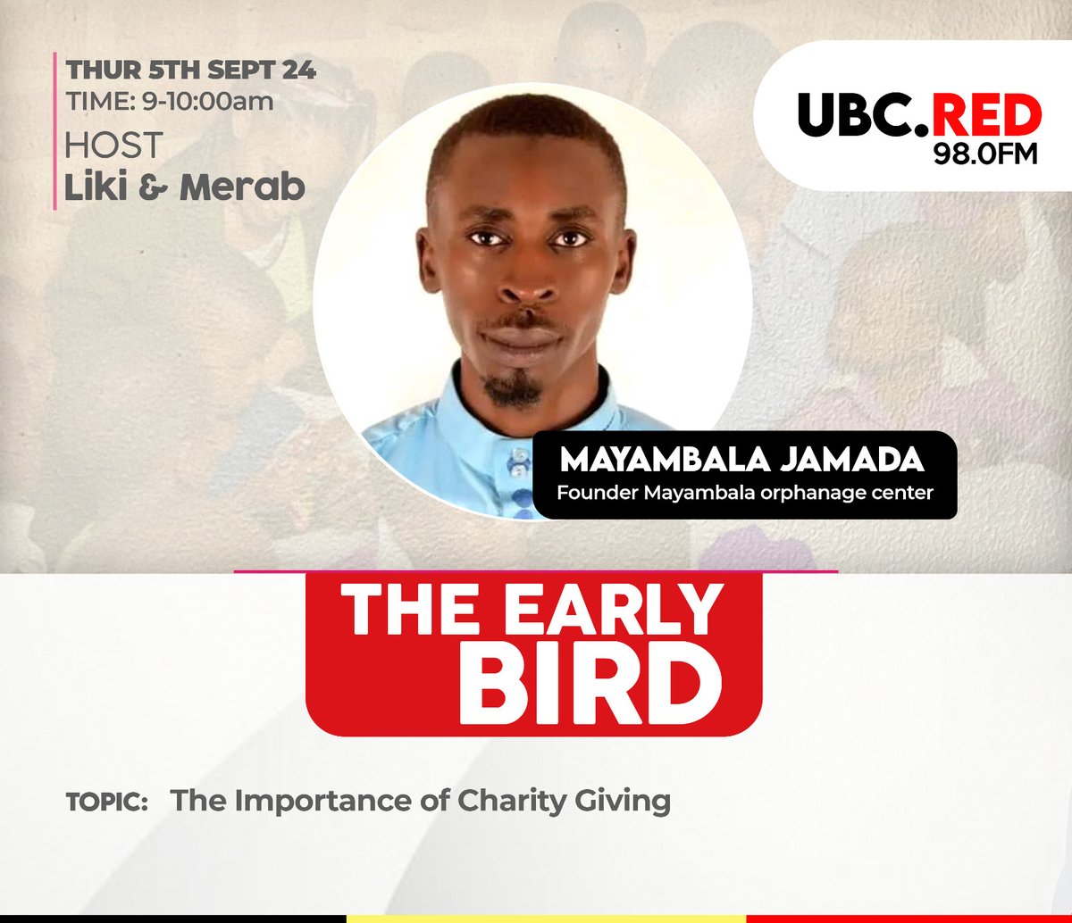 When you give to charity, you are helping to fund important projects and programs and sending a powerful message of hope and compassion. Join us on <a href="/UbcRadiouganda/">UBC RADIO UGANDA</a> as we discuss more about the positive impact of Charity giving with the Founder <a href="/MayambalaCenter/">mayambala orphanage center</a> <a href="/MayambalaCenter/">mayambala orphanage center</a>