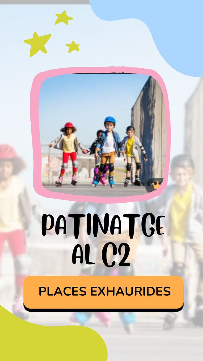 AfaMdc's tweet photo. Atenció Famílies‼️ Ultimes noticies, us informem que l’extraescolar de patinaje 🛼al C2 ja está completa!! Estem a tope! 
La resta d’extraescolars continúen obertes per poder fer l’inscripció. 
Gràcies a totes i tots per la vostra confiança ens veiem aviat! https://t.co/UfO1tReOMd