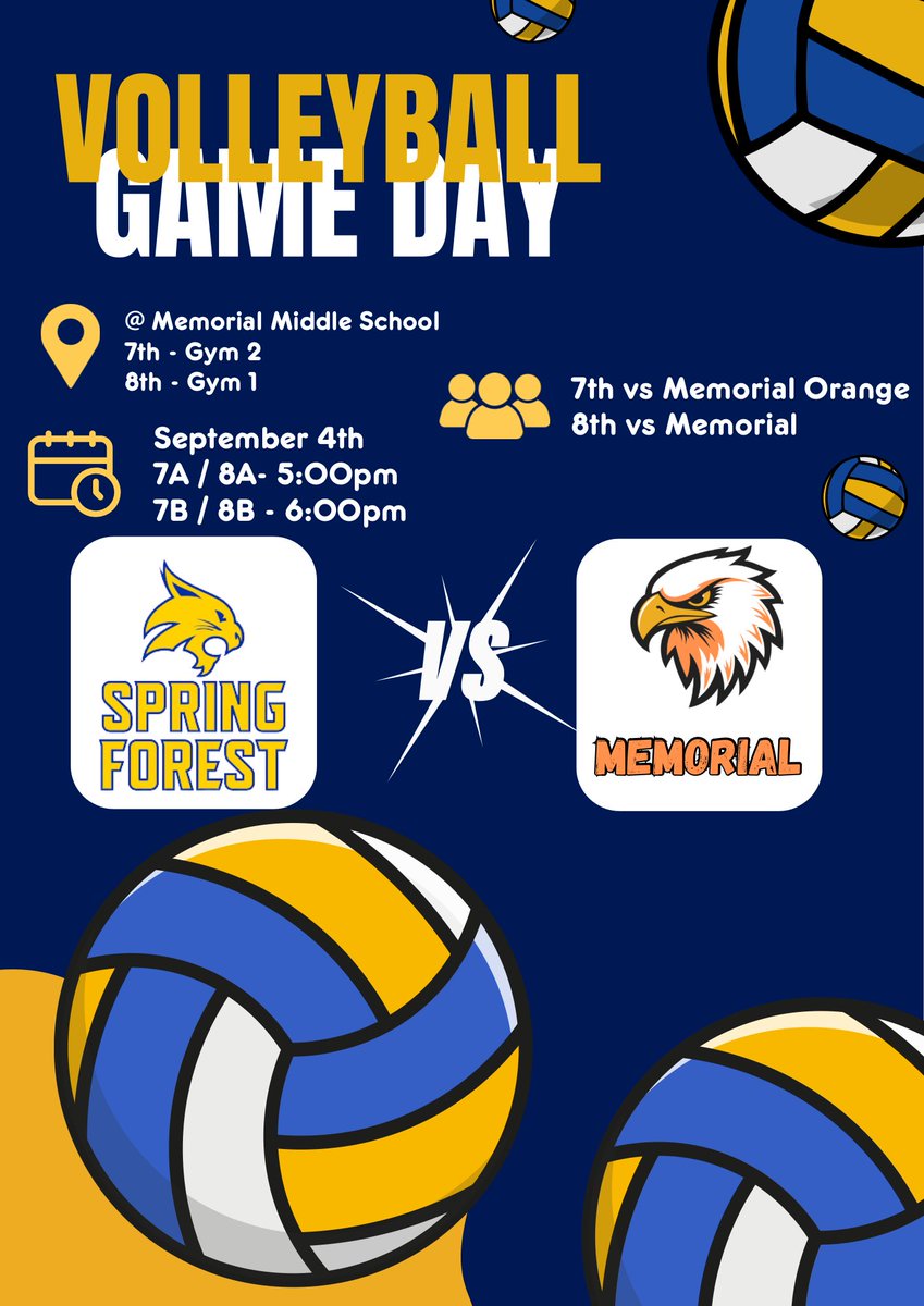 GAME DAY Alert!!🏐🏐 
Get your tickets here &amp; don’t miss the start of Spring Forest VB season!!

gofan.co/event/1645118