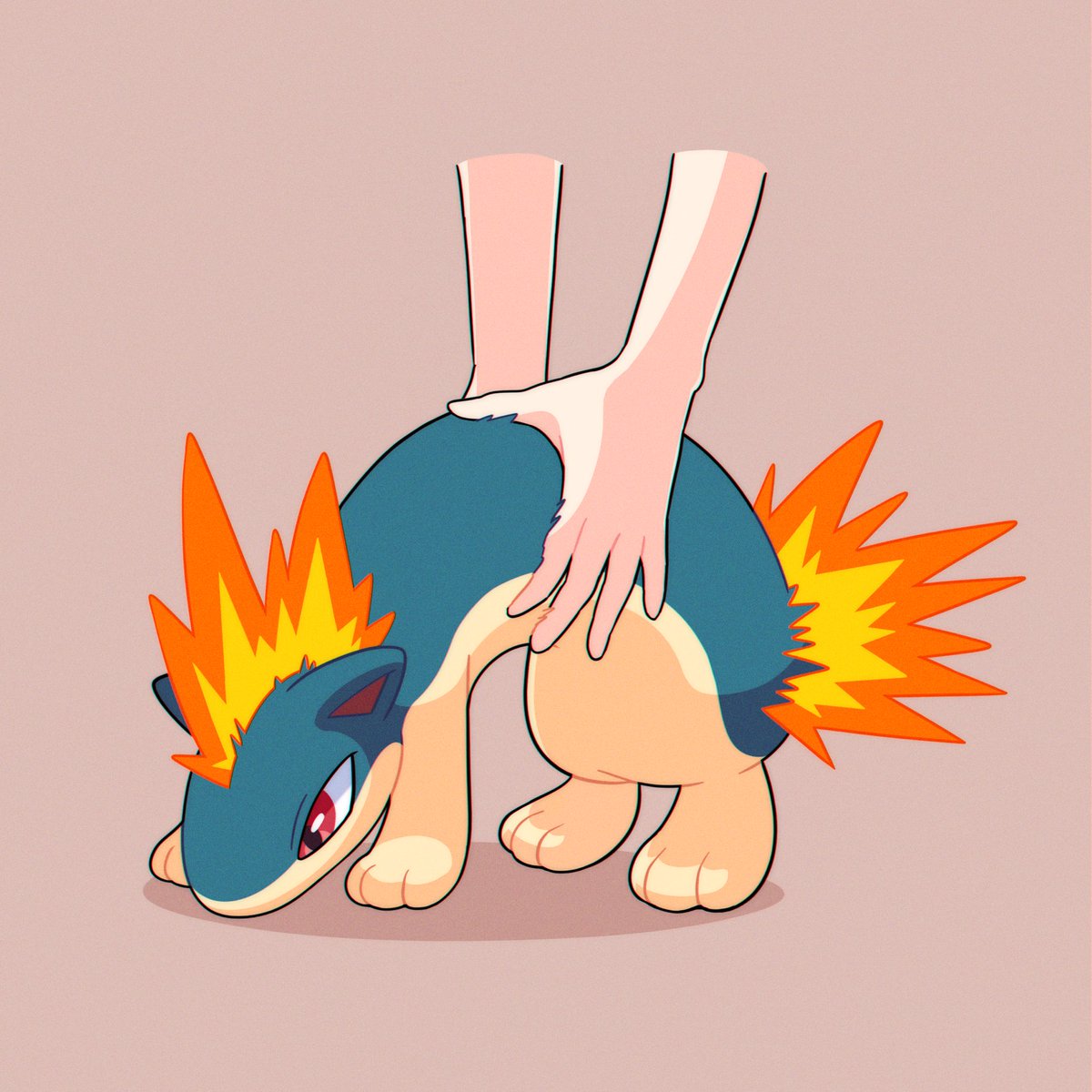p3p3_p's tweet image. にょろんと伸びて持ち上がらなそう #マグマラシの日