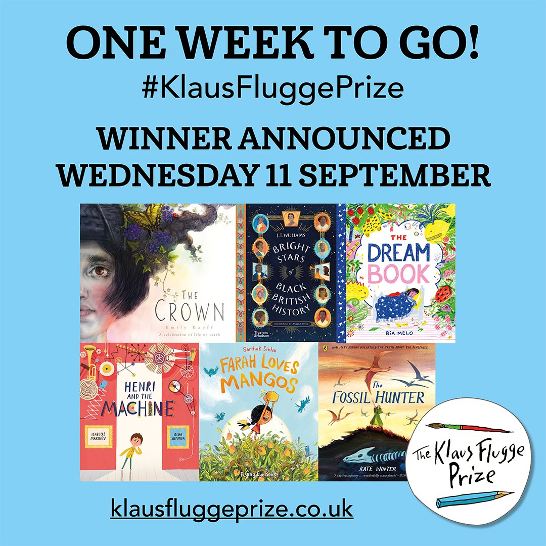 A date for your diary! We will announce the winner of the 2024 #KlausFluggePrize one week today, Wednesday 11 Sept. Meanwhile, enjoy our Shortlist Sketchbook films &amp; hear these talented illustrators discuss the shortlisted books #illustration #PictureBooks youtube.com/playlist?list=…