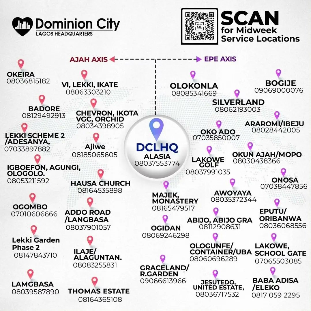 dominioncitylag's tweet photo. Join us today as we discover how living a consecrated life opens the door to divine blessings and spiritual fulfilment.
Time: 6PM
Venue: Midweek Service locations
#DCLagosHq #DominionCity #MidweekSeries #BlessingsOfAConsecratedLife https://t.co/GdfoF60b48