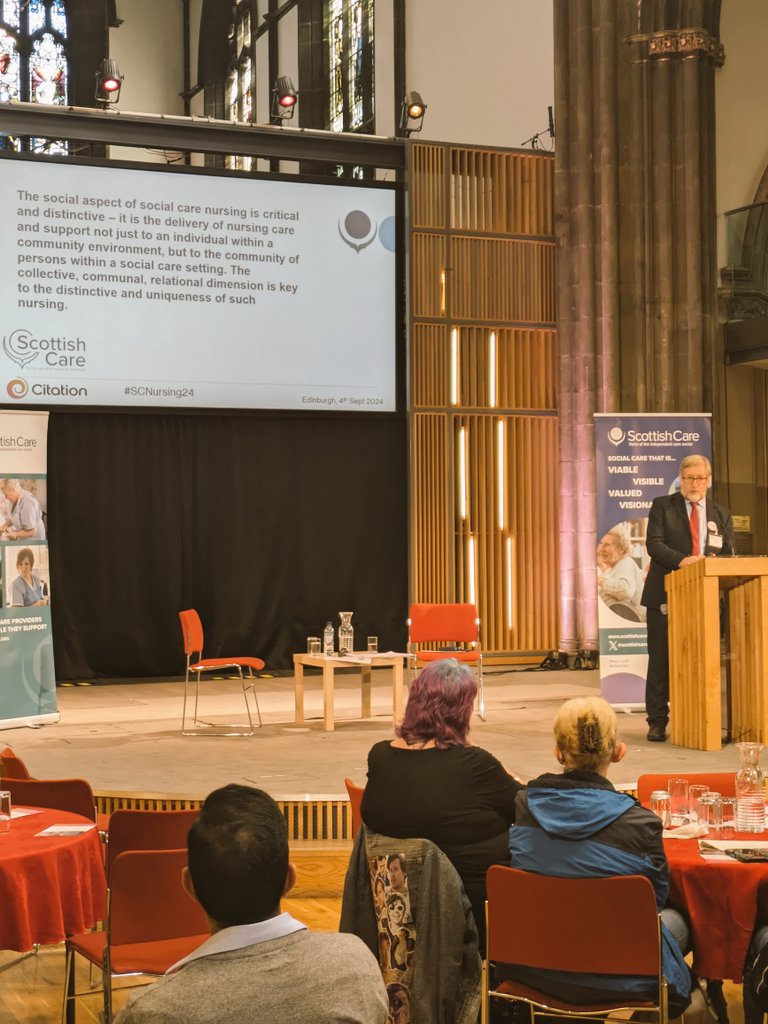 Scottish Care (@scottishcare) on Twitter photo <a href="/DrDMacaskill/">Donald Macaskill</a> delivers a summary of what's been a fascinating day, emphasising the distinctive role of social care nursing. Relational. Emotional. Community. Innovation. We need to be clear about what we bring. We meet people where they are #SCNursing24 <a href="/DrDMacaskill/">Donald Macaskill</a> delivers a summary of what's been a fascinating day, emphasising the distinctive role of social care nursing. Relational. Emotional. Community. Innovation. We need to be clear about what we bring. We meet people where they are #SCNursing24