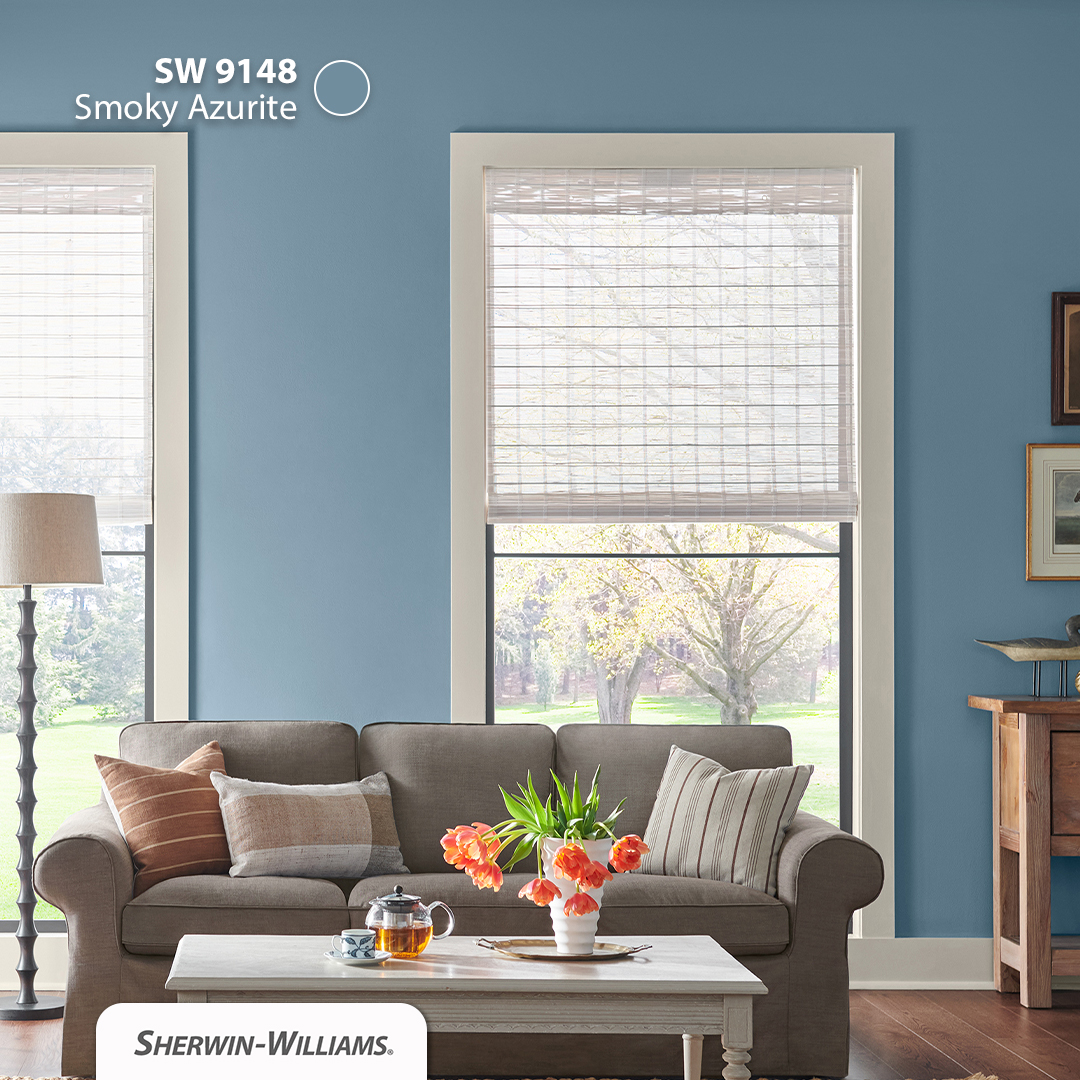 PreguntaSherwin's tweet image. El estilo rural se fusiona con la campiña inglesa en esta paleta encantadora, basada en nuestro color azul suave del mes de agosto, SW 9148 Smoky Azurite.

#SherwinWilliams #DIY #coloresclasicos #modernos #coloresAzules #Diseñodeinteriores #Color #Inspiracion #Pintar #Deco