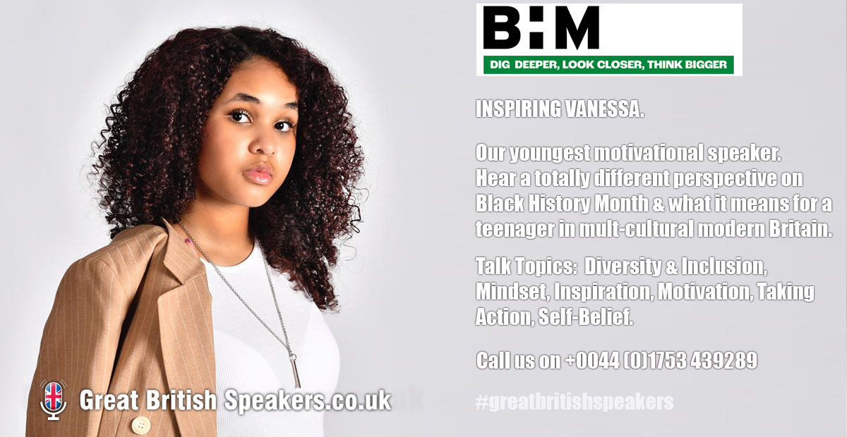 Despite her youth, Vanessa brings wisdom and charisma to her Black History Month talks, focusing on personal development and growth. ow.ly/SzkB50T5WFV

#BlackHistoryMonth #PersonalDevelopment #YouthEmpowerment #GreatBritishSpeakers #BHM24 #MotivationalSpeaker