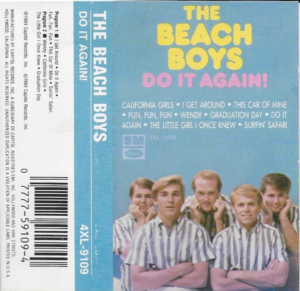 Haha, amazing. This is the first time I’ve seen this photo since it was taken by the late-great Peter Gowland.

I believe I bought these shirts from the GAP, on the 3rd Street Promenade in Santa Monica, to try and match the shirts worn on the Beach Boys cassette “Do It Again!” 💙