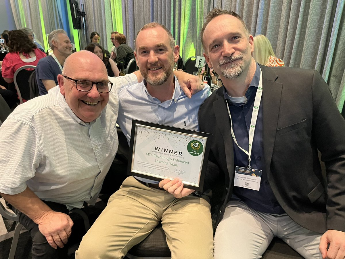 N-TUTORR (@ntutorr) on Twitter photo Great news from #altc - our partners in the <a href="/MTU_ie/">Munster Technological University</a> Technology Enhanced Learning Team have won the ALT award for Teams and Institutions. Congratulations to <a href="/GOSuill/">Dr Gearoid O Suilleabhain</a> and the team. Great news from #altc - our partners in the <a href="/MTU_ie/">Munster Technological University</a> Technology Enhanced Learning Team have won the ALT award for Teams and Institutions. Congratulations to <a href="/GOSuill/">Dr Gearoid O Suilleabhain</a> and the team.