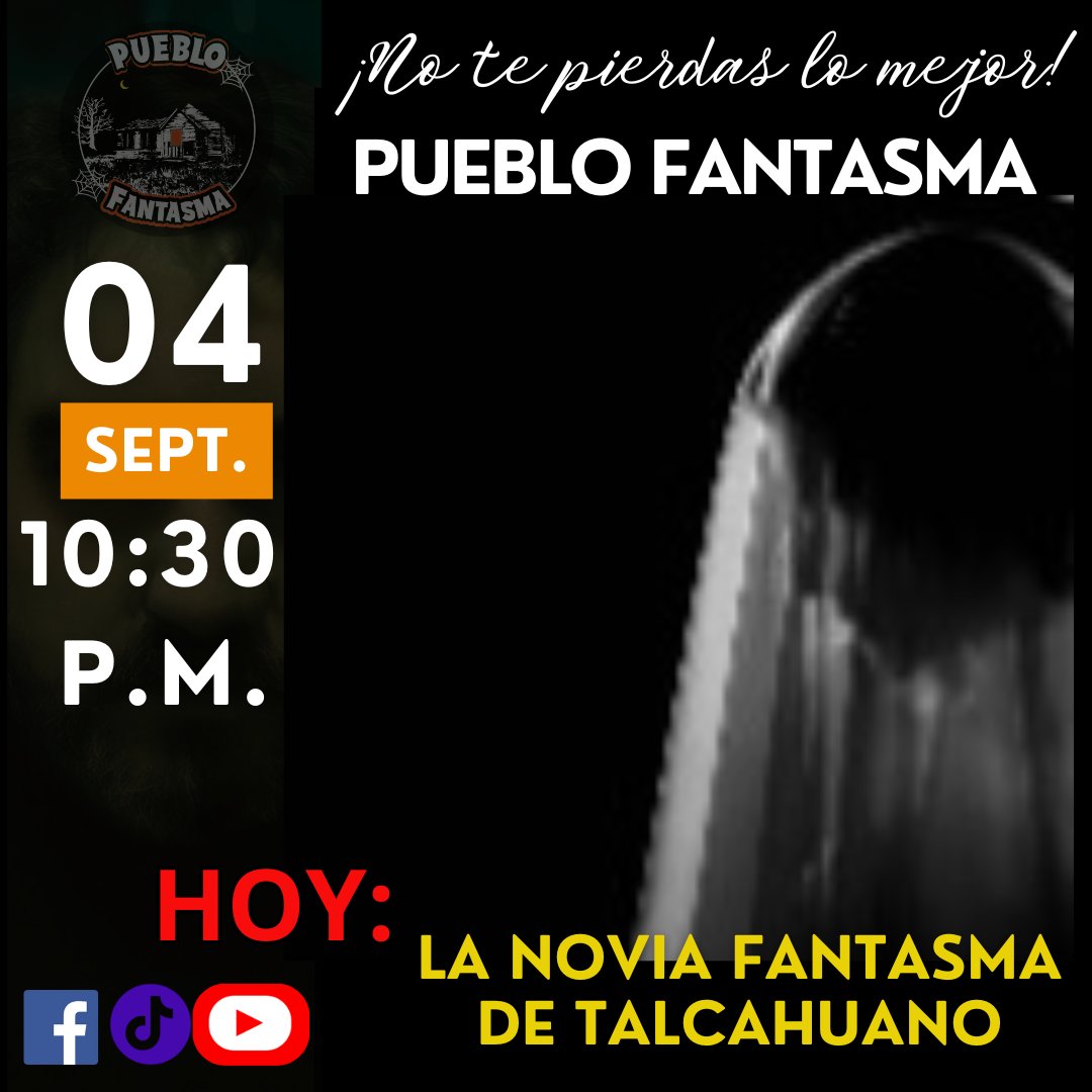 monikitakika's tweet photo. Estamos a mitad de semana y es la noche ideal para un nuevo episodio de Pueblo Fantasma. ¿Necesitas tu dosis de terror? Pues entonces sintonízanos a las 22:30 horas en YouTube, Facebook o Tik Tok.
@CesarParraGuia @KenerLooR @ChicaPattyTwT @marcelita1986_ @fm20855 https://t.co/ZVjGOiSqFp