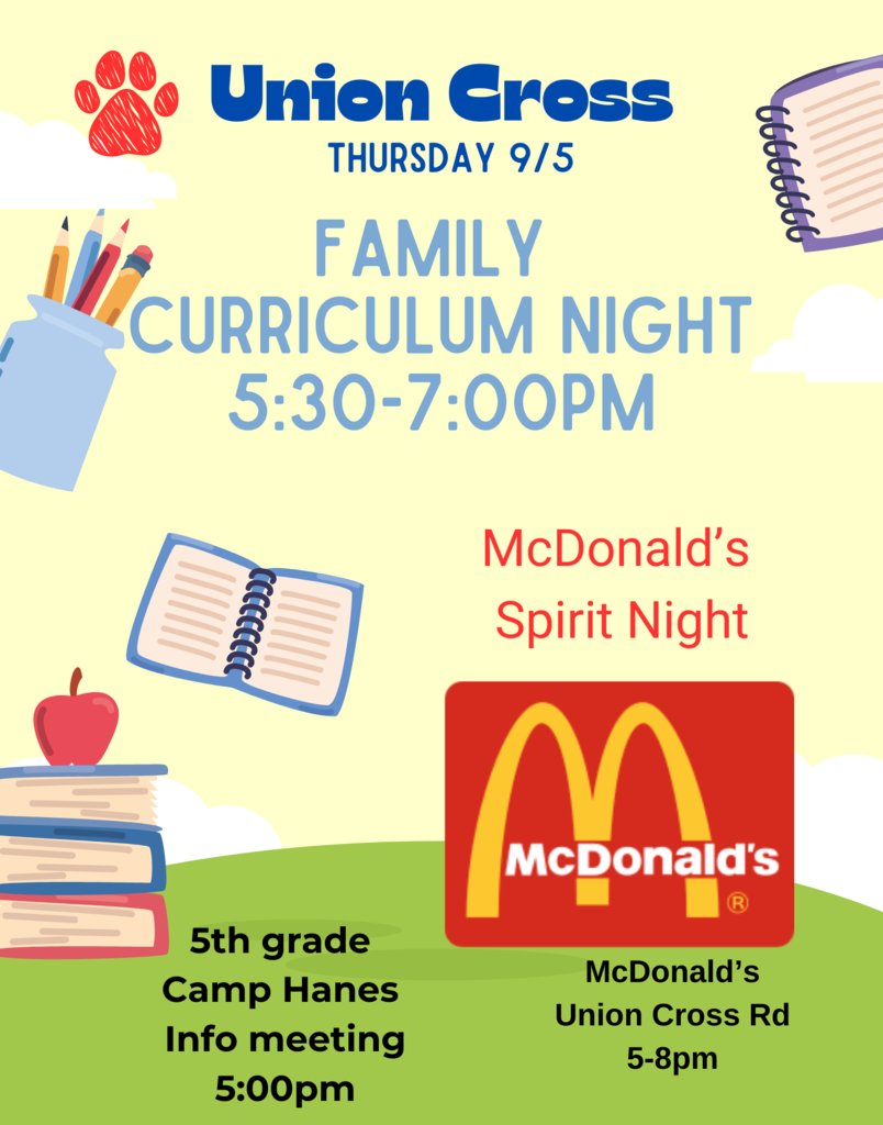 Union Cross Elementary School (@theunioncrosses) on Twitter photo Join Us For Title 1 Family Curriculum Night and Spirit Night <a href="/McDonalds/">McDonald's</a> <a href="/PrincipalUCES/">Mrs. Stockton Ed.S</a> <a href="/Title1wsfcs/">WS/FCS Title I Department</a> <a href="/wsfcs/">WS/FC Schools</a> Join Us For Title 1 Family Curriculum Night and Spirit Night <a href="/McDonalds/">McDonald's</a> <a href="/PrincipalUCES/">Mrs. Stockton Ed.S</a> <a href="/Title1wsfcs/">WS/FCS Title I Department</a> <a href="/wsfcs/">WS/FC Schools</a>