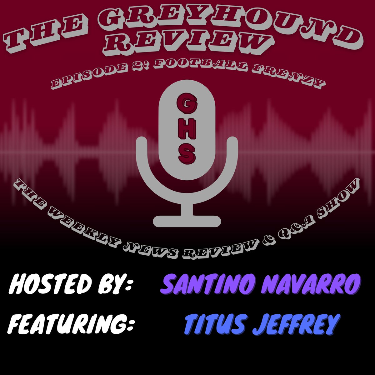 GreyhoundXpress's tweet photo. Thank you all for the turnout last time. Now we announce our second episode Football Frenzy featuring Titus Jeffrey. If you want to be featured on the Q&amp;A ask a question below or on Spotify. https://t.co/Jb3GjMGWJh