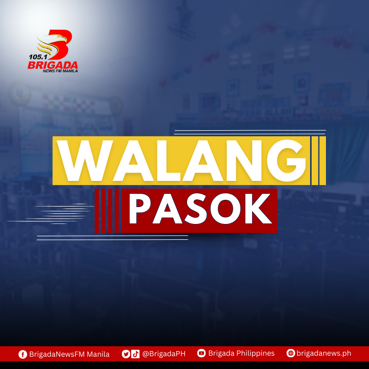 brigadaph's tweet photo. #WalangPasok sa lahat ng antas ng mga pampubliko at paaralan sa mga sumusunod na lugar: 

- Marikina
- Lalawigan ng Cavite
- Lalawigan ng Rizal (Shift to Distance Learning)
- Lungsod ng Maynila
- Parañaque
- Valenzuela 
- Las Piñas
- Muntinlupa

#BrigadaNews https://t.co/ZubmhbQjI2