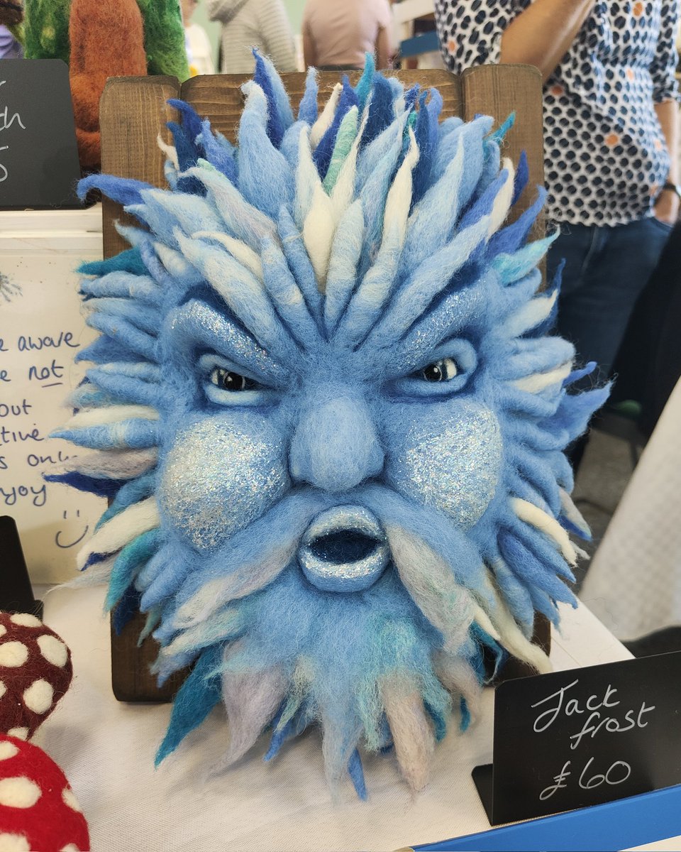 SueStill_Author's tweet image. Went to a craft fayre recently and saw this amazing 'Jack Frost'.
What do you think he's made from?