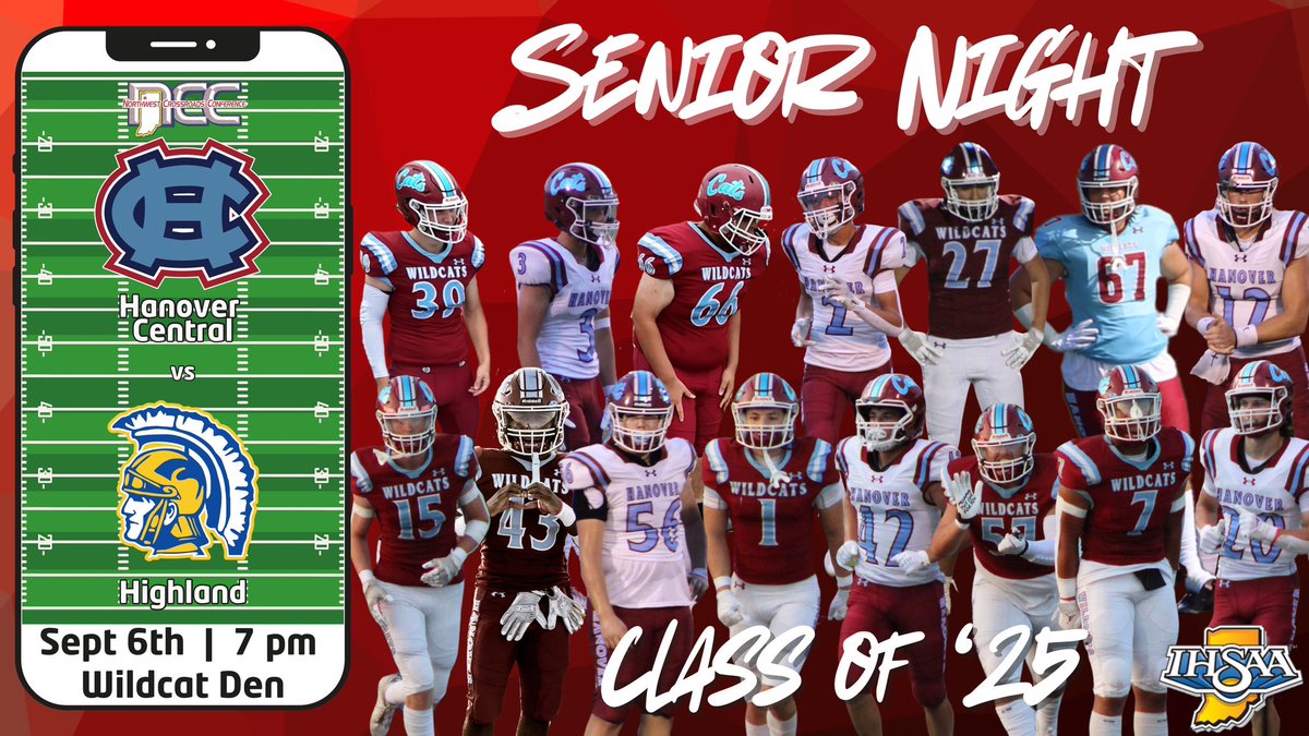 Hanover Central FB π (@fb_hanover) on Twitter photo Week 3 vs <a href="/HhsTrojan/">HHS Trojan Football</a> this Friday night for Senior Night! <a href="/HCPrideGridiron/">Hanover Central Wildcat Pride Gridiron Club</a> <a href="/HCHSWildcats/">Hanover Central Athletics</a> <a href="/IndianaPreps/">Indiana Preps</a> #TheLakeShow Week 3 vs <a href="/HhsTrojan/">HHS Trojan Football</a> this Friday night for Senior Night! <a href="/HCPrideGridiron/">Hanover Central Wildcat Pride Gridiron Club</a> <a href="/HCHSWildcats/">Hanover Central Athletics</a> <a href="/IndianaPreps/">Indiana Preps</a> #TheLakeShow
