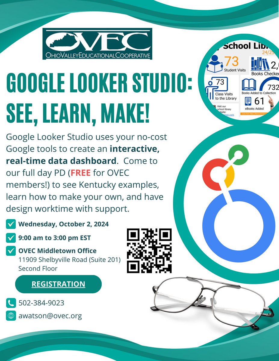 watsonedtech's tweet photo. PD OPPORTUNITY! Come see, learn about, and make your own Google Looker Studio on October 2, 2024!
#KYDLC #KYDL #UnitedWeLearnKY #AllinKY #KyLchat #KYILN #GoogleLookerStudio https://t.co/qTGnfsqv7j