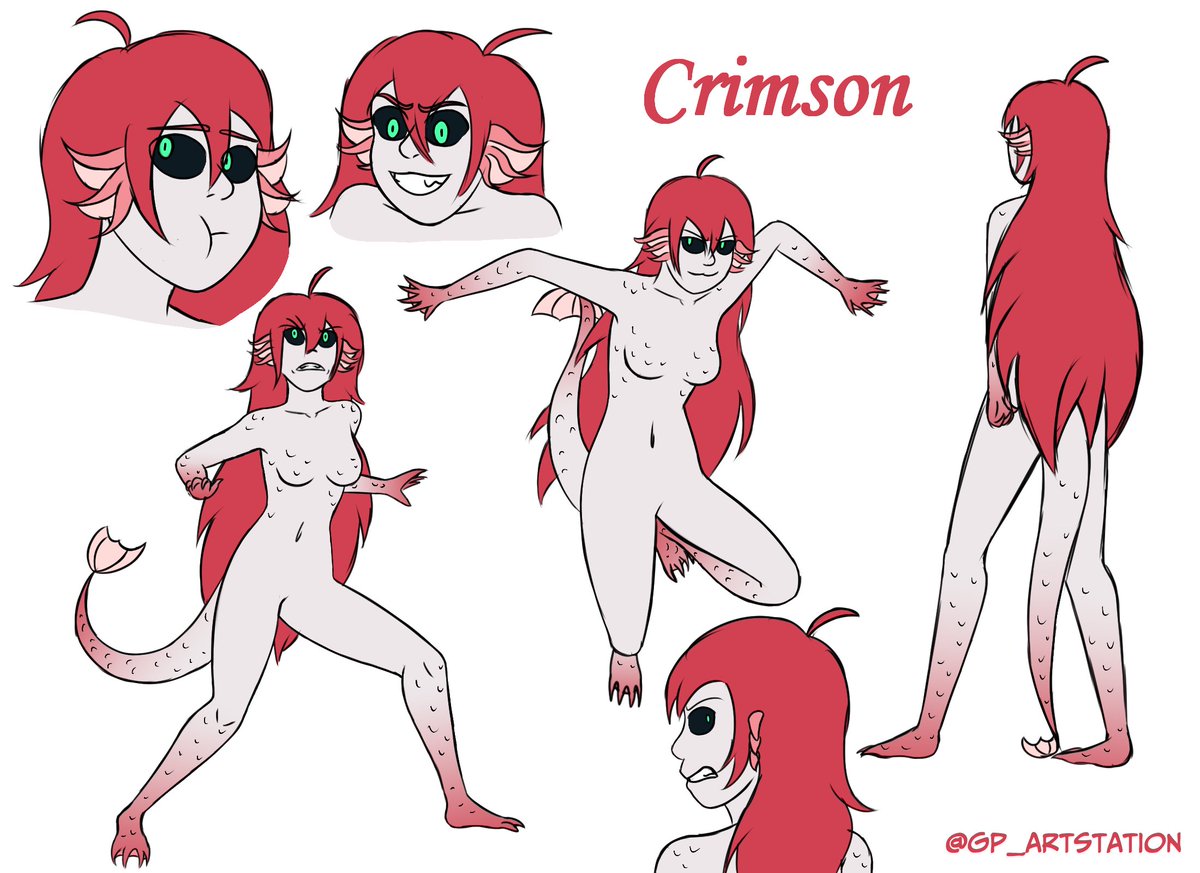 A couple of OC's I did for a Senior Thesis, Chloe and Crimson. Hope to return to them someday.