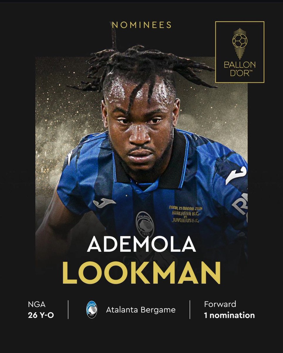 NGSuperEagles's tweet photo. Congratulations to our own @Alookman_ who has been nominated for the @ballondor award. Goodluck Demola 🔥🙌🏽 #soarsupereagles https://t.co/1SUQ1hGceE
