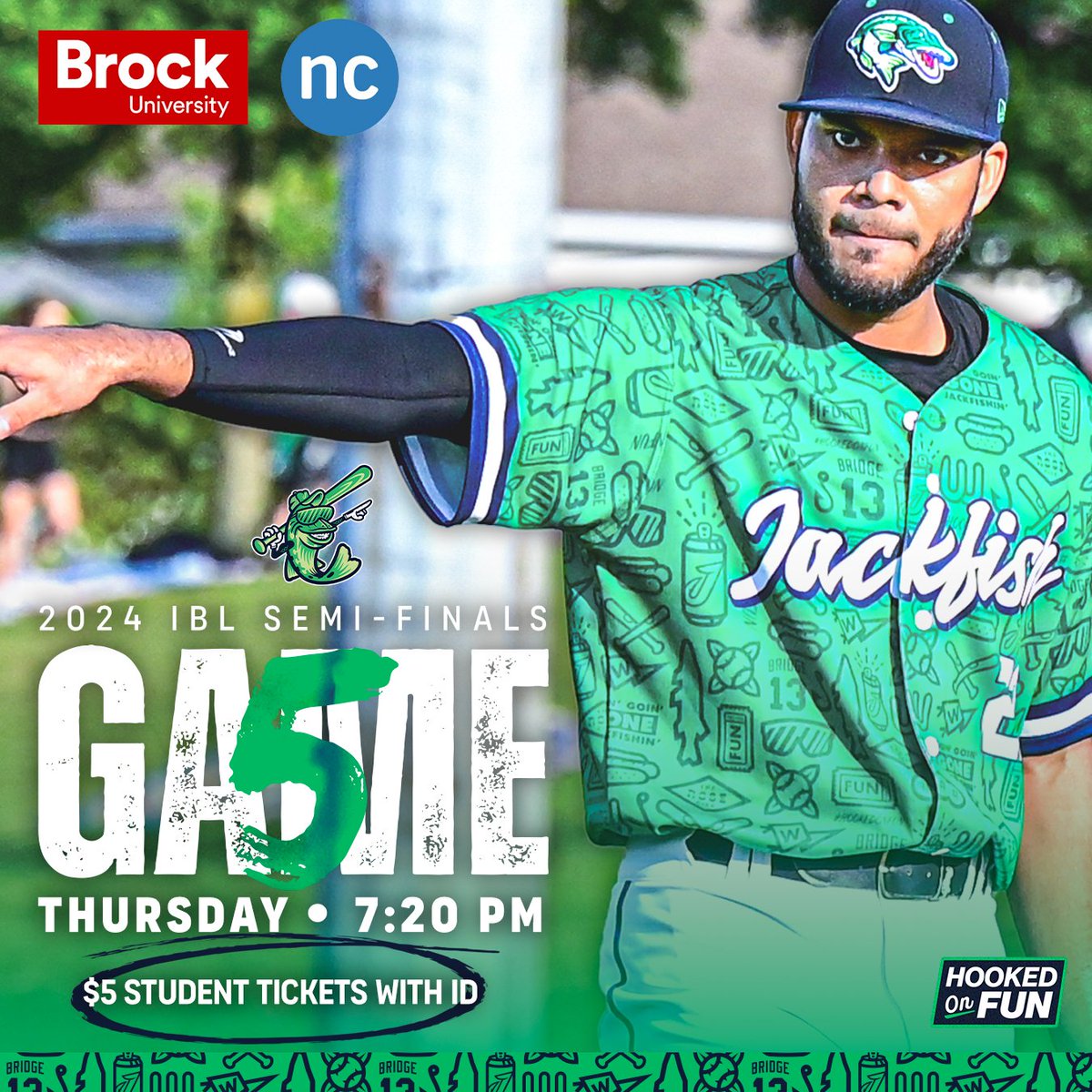 Calling all <a href="/BrockUniversity/">Brock University</a> and <a href="/niagaracollege/">Niagara College</a> students! Join us tomorrow for Game 5⃣ and enjoy a special $5 ticket with a valid ID!

Get ready to rock The Pond!

#HOOKEDonFUN