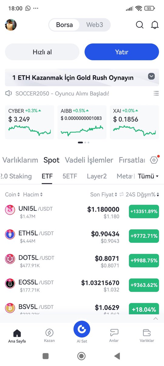 BullsandBears02's tweet photo. Bunlar ne amk, hey maşallah şunlardan birini yakalasak iş bitecektir 😎 -%15 olanlara 5L her birine 100 er usdt attım belki biri tutar 😉 yakalarız
#etf #5etf #Crypto #btc https://t.co/reKutVXur1