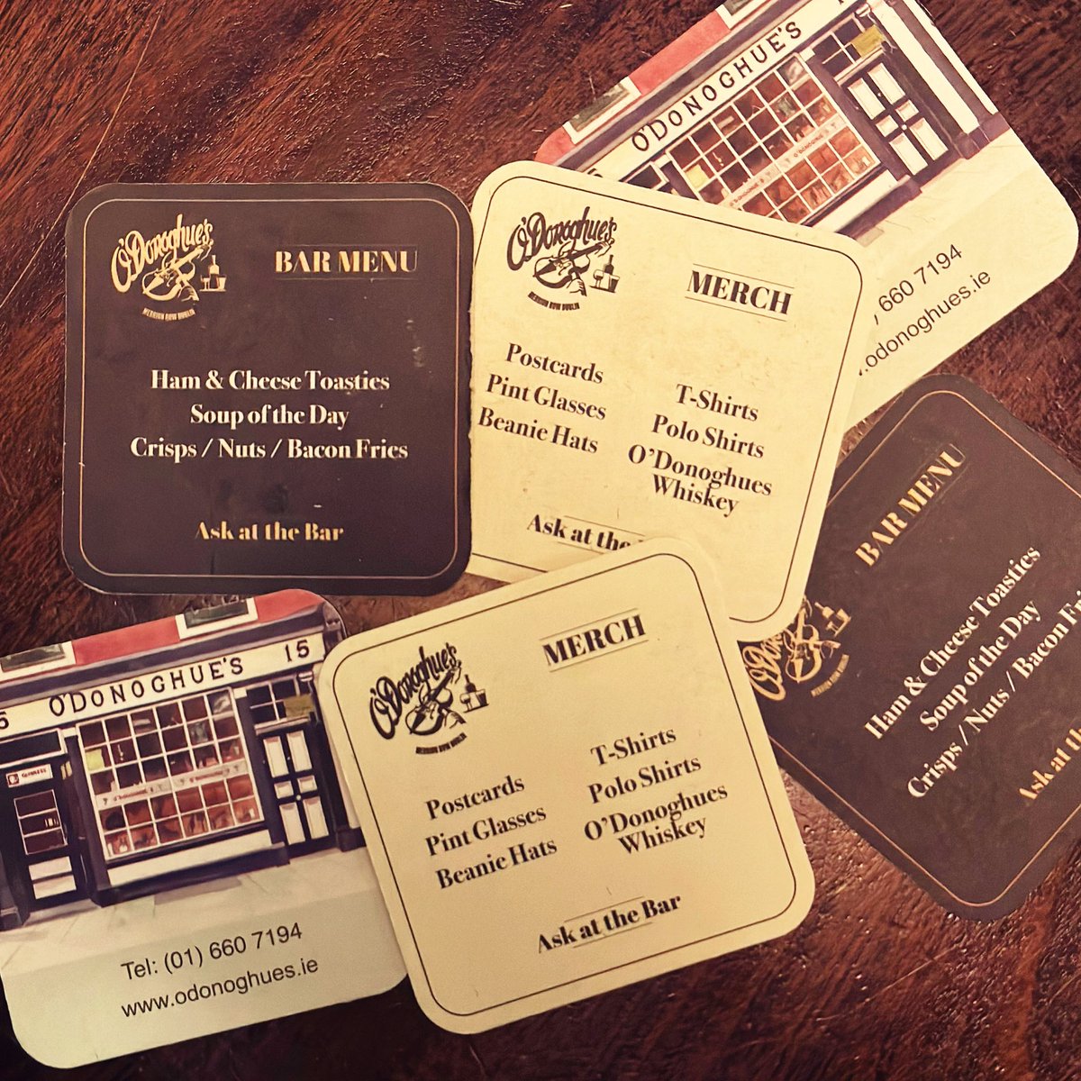 Our new beermats have finally arrived 😍 

#ODonoghues #MerrionRow #Dublin #Ireland #Beermats #Merch #IrishPubs