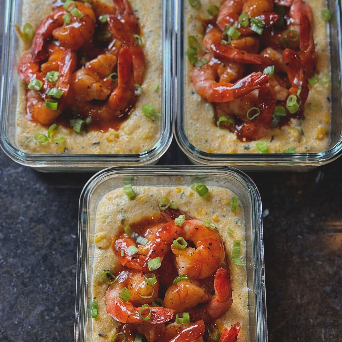FriendThatCooks's tweet image. 🔥 Juicy shrimp kissed with maple barbecue, served alongside a velvety roasted corn and poblano polenta. Elevate your weekly meal prep with flavors that speak to your soul. 🍤 #FlavorfulEats #CustomCuisine #HomeChefService