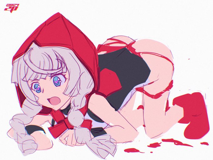 コミッション赤ずきんさん四つん這い ラフです 