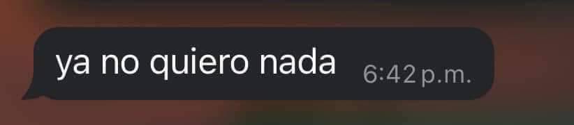 yo con el más mínimo desinterés: