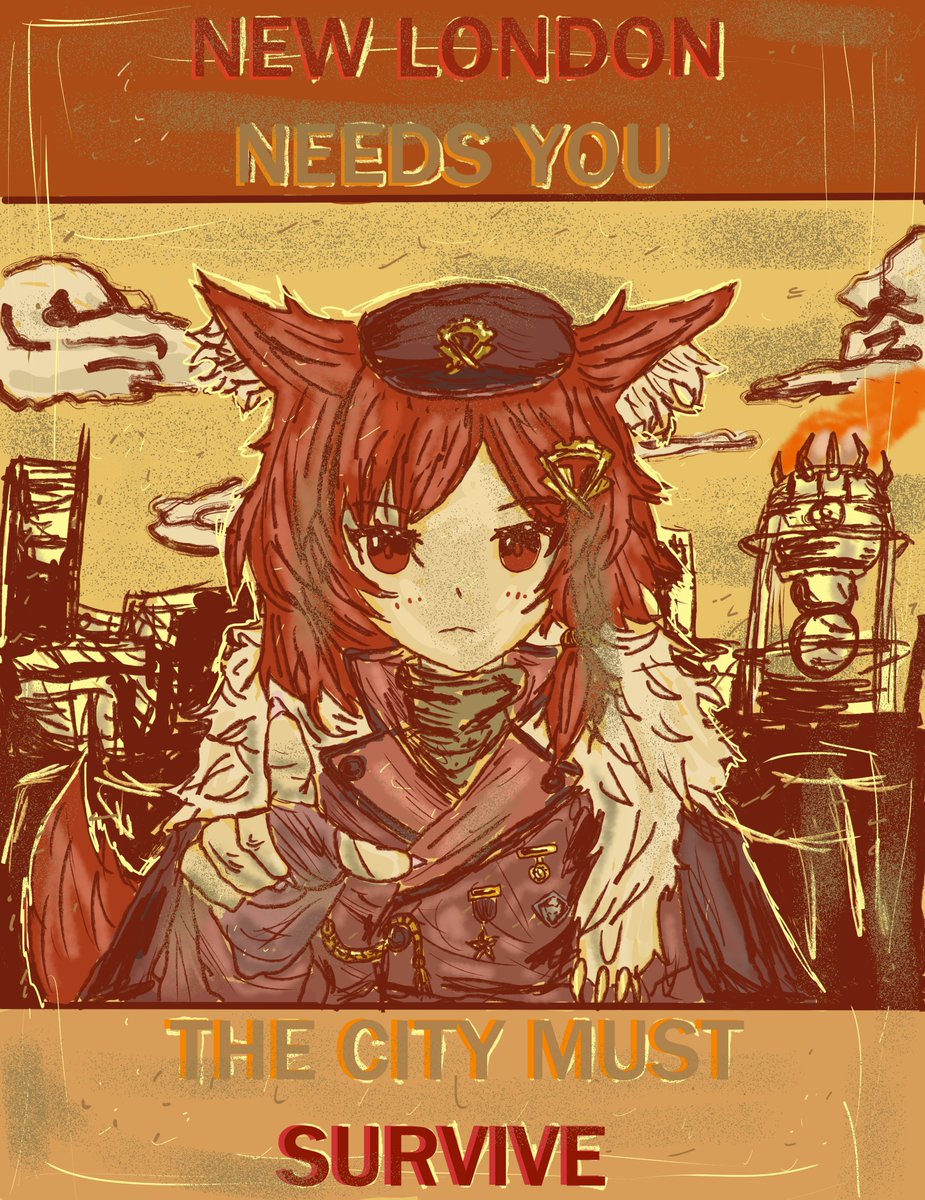 B0r3B0r3178376's tweet image. Frostpark fanart of @RemiYumeko as the captian of New London!
