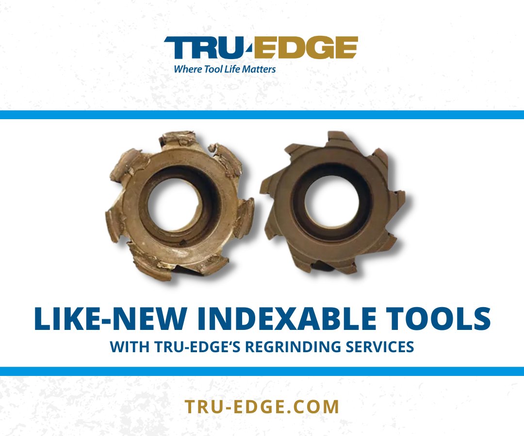 truedgegrinding's tweet image. In 2015, Tru-Edge expanded our tool life management to indexable tools. Today, our services include regrinds, special design, and manufacturing for indexable tools. 

Learn more about our indexable tooling services in this video: hubs.la/Q02L5zdH0

#TE #IndexableTools