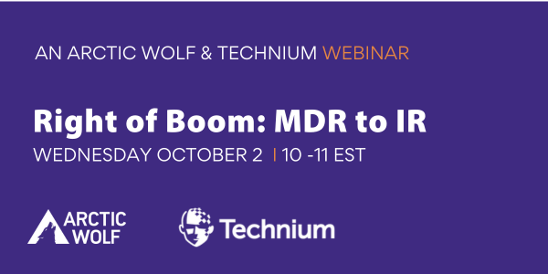 Join Technium and Arctic Wolf for a virtual conversation that will demonstrate how having a gameplan — as well as a partner to turn to — can alleviate the extent of the damage a cyber attack can bring. More info at: bit.ly/4dBh74K