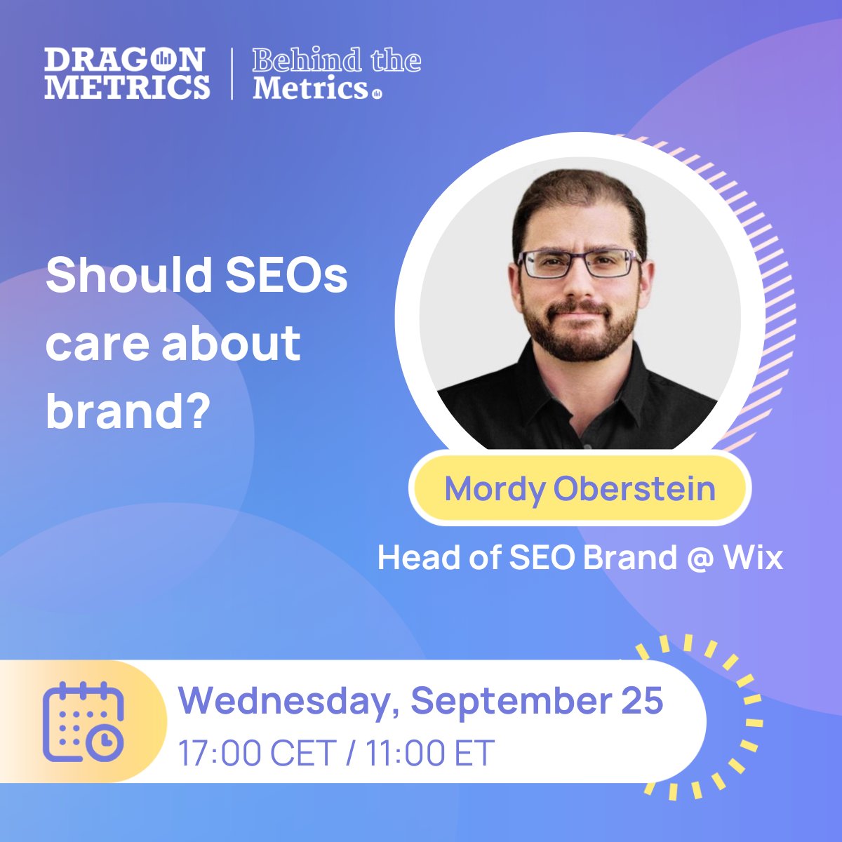 Dragon Metrics (@dragonmetrics) on Twitter photo After the success of our last training webinar, we've got another one planned for September!
Join <a href="/MordyOberstein/">Mordy Oberstein๐๏ธ๐ฎ๐ฑ</a> from <a href="/Wix/">Wix</a> who'll be sharing why SEOs need to care about branding and how it's done.
It's free and recorded - all you need to do is sign up ๐ท
us02web.zoom.us/webinar/registโฆ After the success of our last training webinar, we've got another one planned for September!
Join <a href="/MordyOberstein/">Mordy Oberstein๐๏ธ๐ฎ๐ฑ</a> from <a href="/Wix/">Wix</a> who'll be sharing why SEOs need to care about branding and how it's done.
It's free and recorded - all you need to do is sign up ๐ท
us02web.zoom.us/webinar/registโฆ