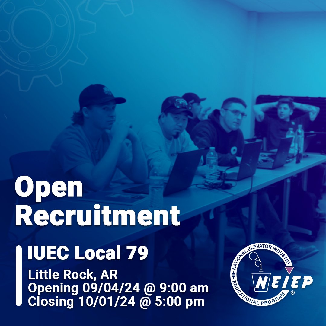 NEIEP_Training's tweet image. 📚 📆 Recruitments are now open at IUEC Local 79 in Little Rock, AR.

📍 Find Apprenticeship opportunities based on your location ⬇

neiep.org/elevator-appre…

#NEIEP #IUEC #Local79 #OpenRecruitments #ElevatorIndustry #ElevatorSafety #SafetyTraining #SafetyFirst #SafetyEducation