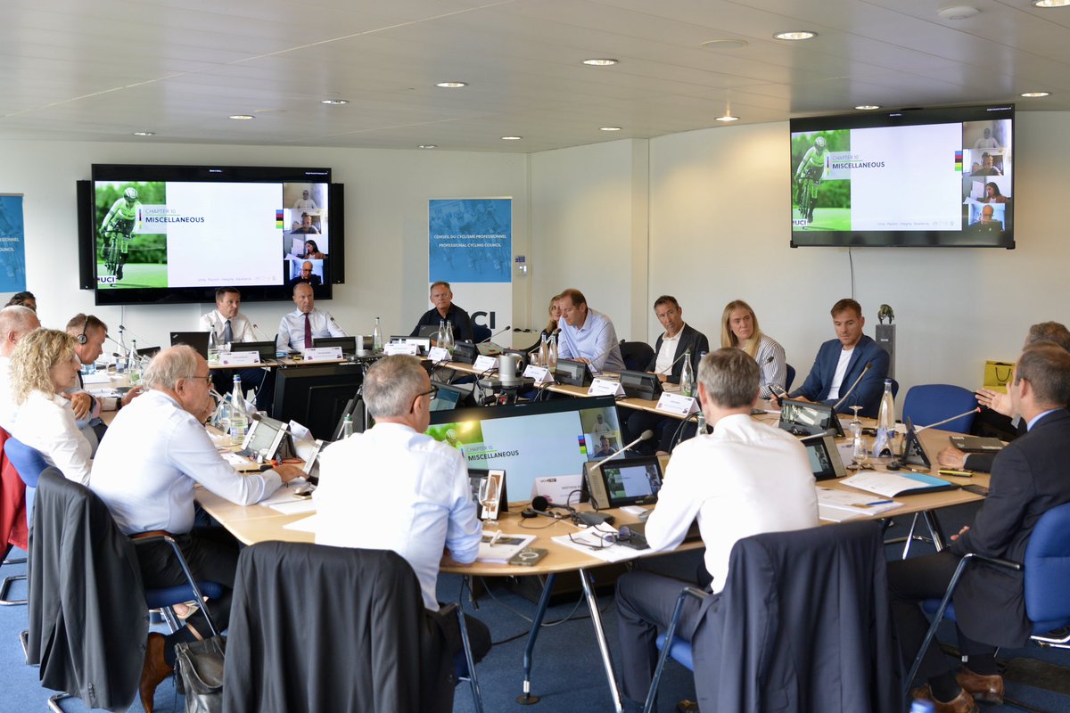 A productive meeting with the members of the Professional Cycling Council (PCC) took place today at the UCI Headquarters in Aigle—the second of the year. 

We discussed key topics concerning both men's and women's professional road cycling, reaffirming our ongoing commitment to
